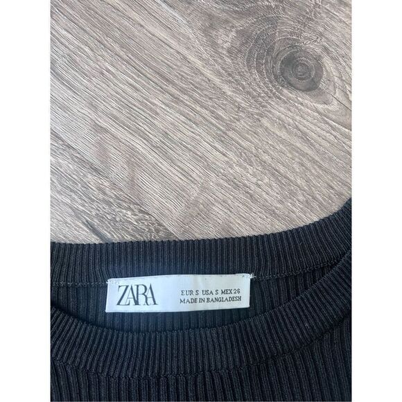 Zara | Balloon Sleeve Ribbed Top | Size Small - Picture 3 of 4